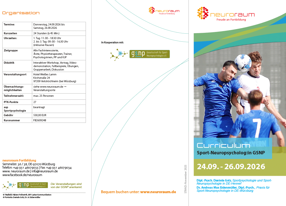 Flyer Curriculum Sport-Neuropsychologie